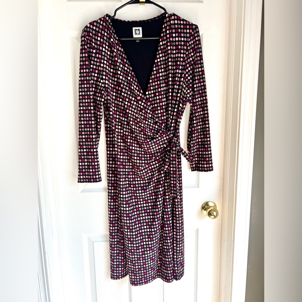 Anne Klien  Wrap Dress (Mini Polka Dots)